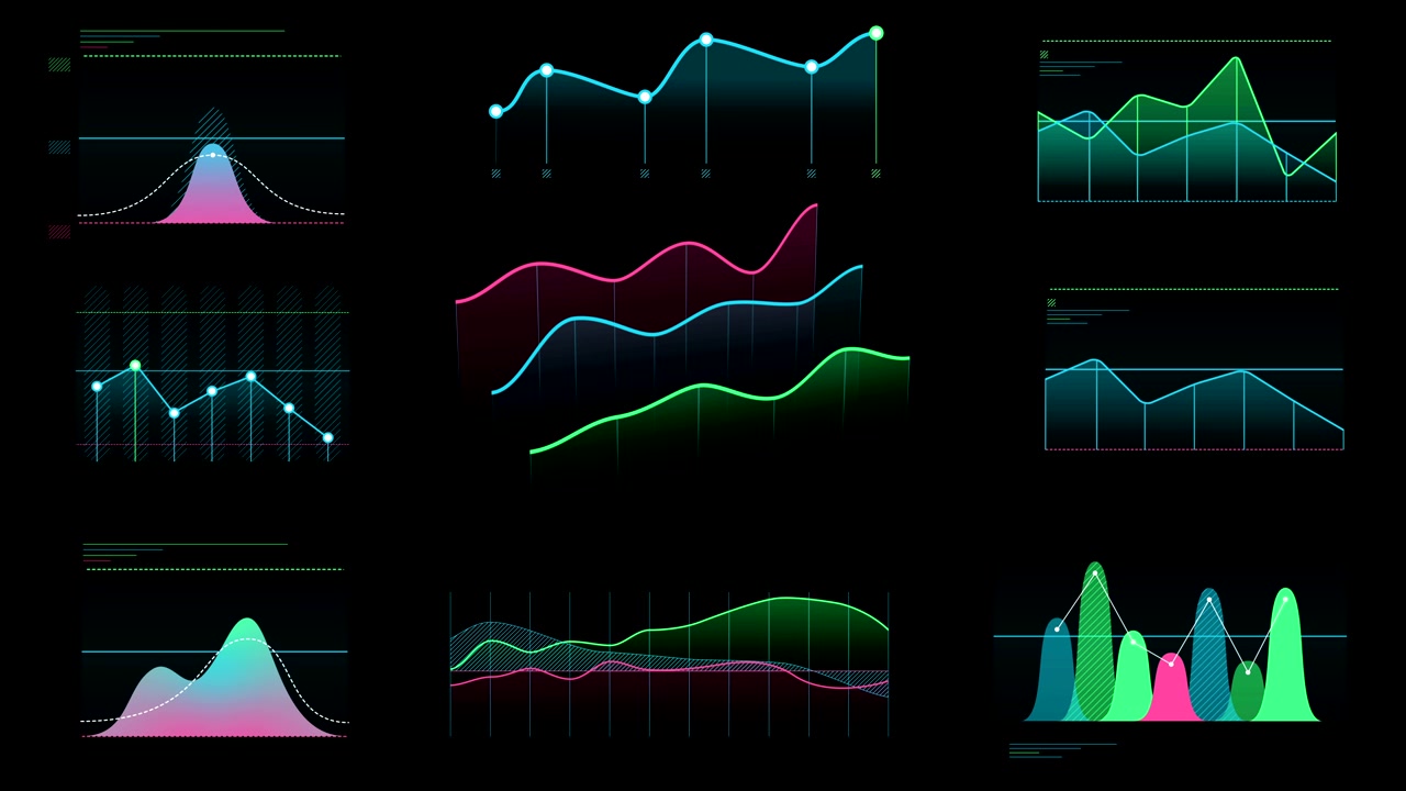 Collection of animated infographic elements
