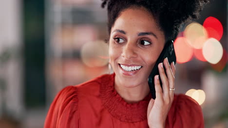 phone call, happy and negotiation with a business