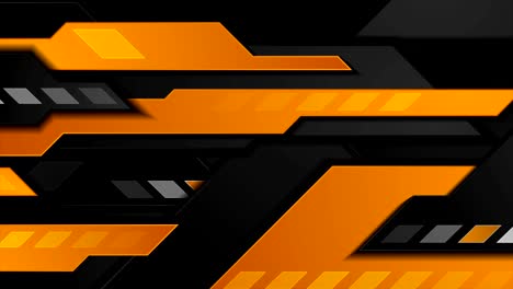 tecnología negra geométrica abstracta animación de video naranja
