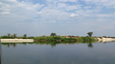 an afternoon cruise on the might zambezi river along the nambia side with a view of zambia