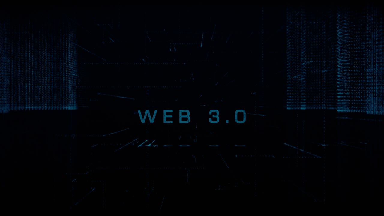 abstracto web digital 3.0 ciber ciudad fondo stock video usa, tecnología, elementos en bucle diseño de la ciudad partícula, abstracto, fondos web 3.0