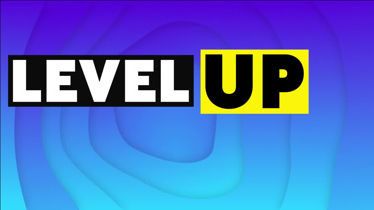 animación del texto de nivel superior sobre el fondo del patrón