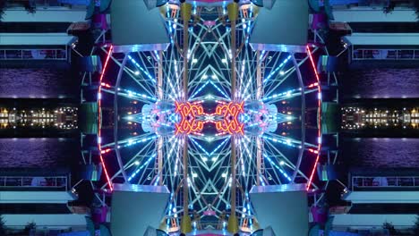 Kaleidoscope-with-Bokeh-of-Ferris-Wheel,-#1