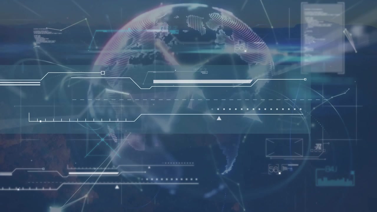 Animation of network of connections over data processing