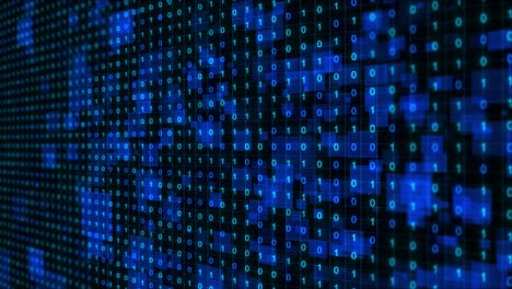 Futuristic digital hitech data flow cyber cyberspace moving particles security database matrix