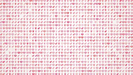 valentine's day greeting video card, background from hearts venus and mars signs