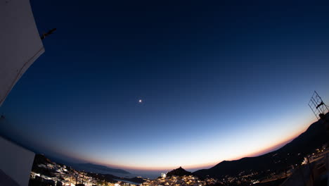 day to night time-lapse in greece