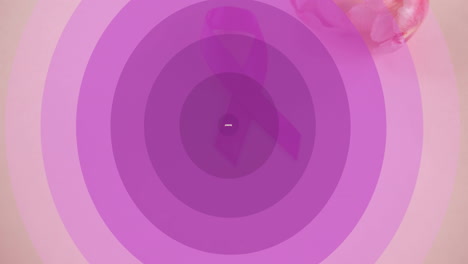 animación de creer sobre círculos púrpuras en movimiento y rosa en el fondo