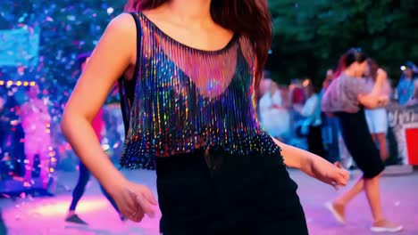 woman dancing at a night party