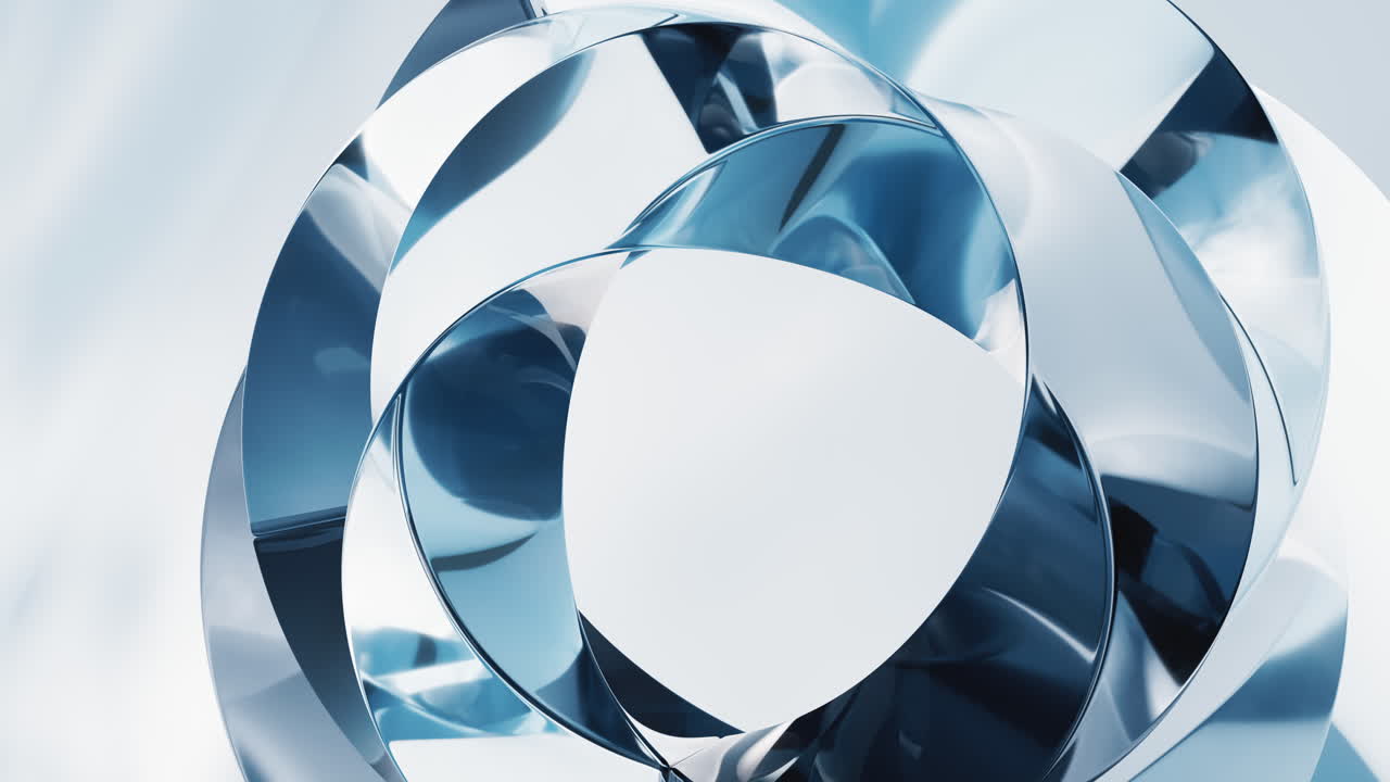 추상적인 회전 곡선 기하학, 3d 렌더링