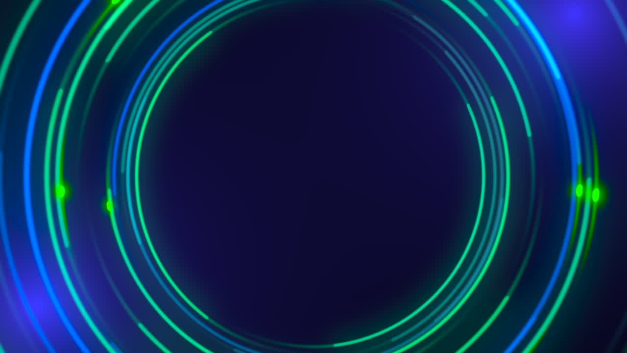 fondo abstracto de círculos verdes de movimiento 3