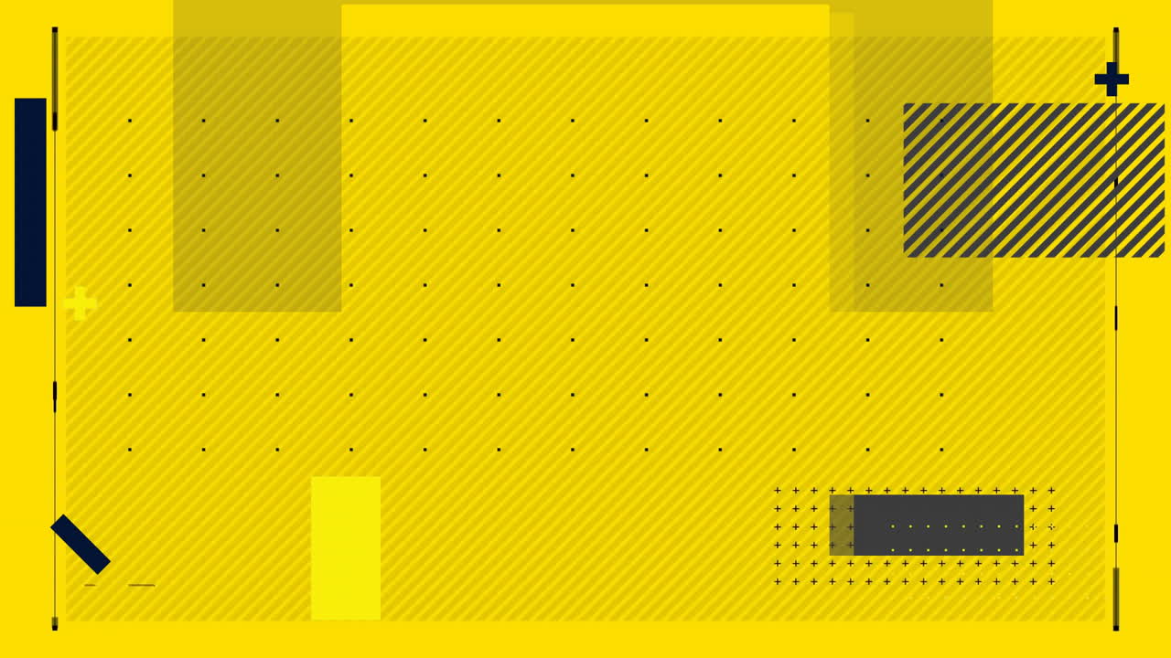 animación de formas coloridas sobre un fondo verde