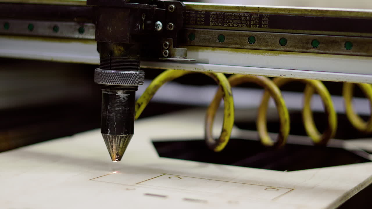 기계 작동의 근접 촬영