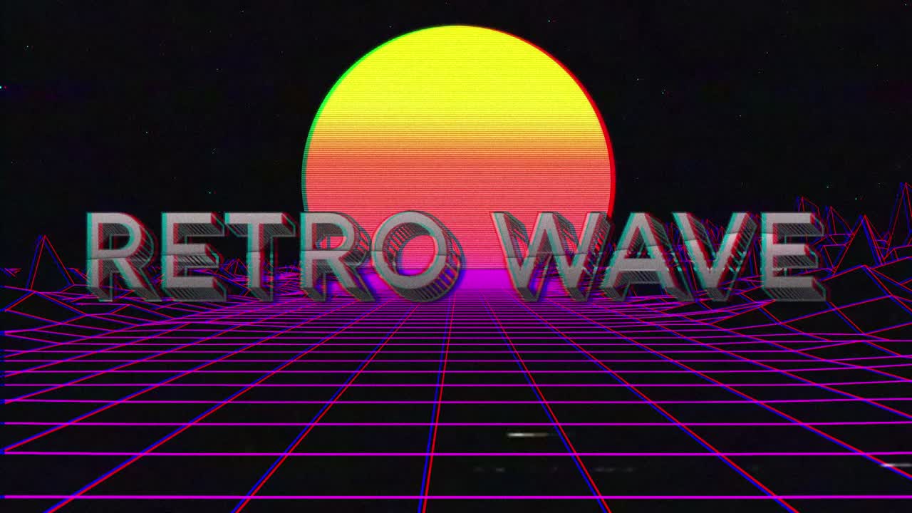 Retro Wave Synthwave 80s Background