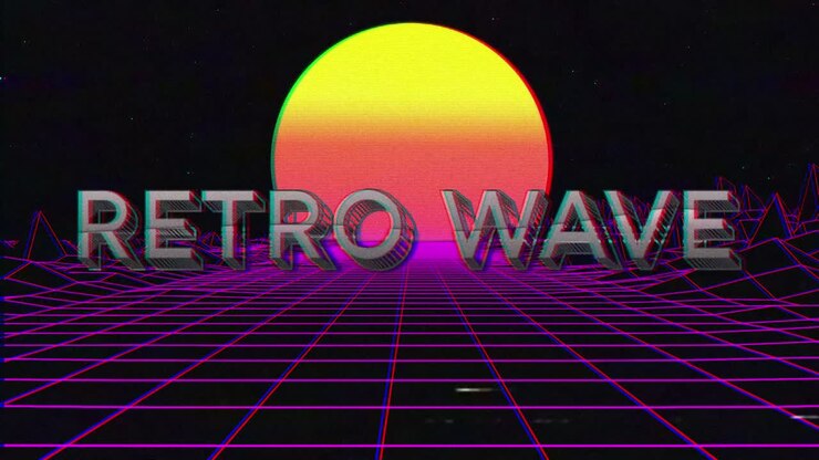 Retro Wave Synthwave 80s Background