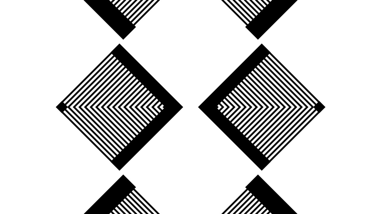Abstract Geometric Motion Graphics with Black and White Shapes