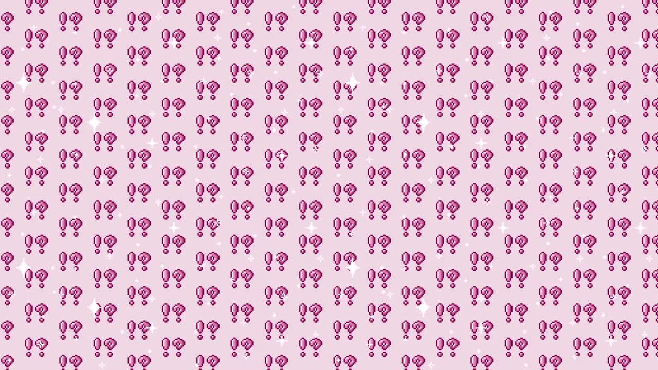 Pink Question and Exclamation Mark Pattern