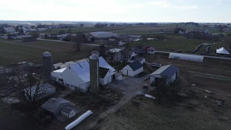 amish family wedding as seen by a drone