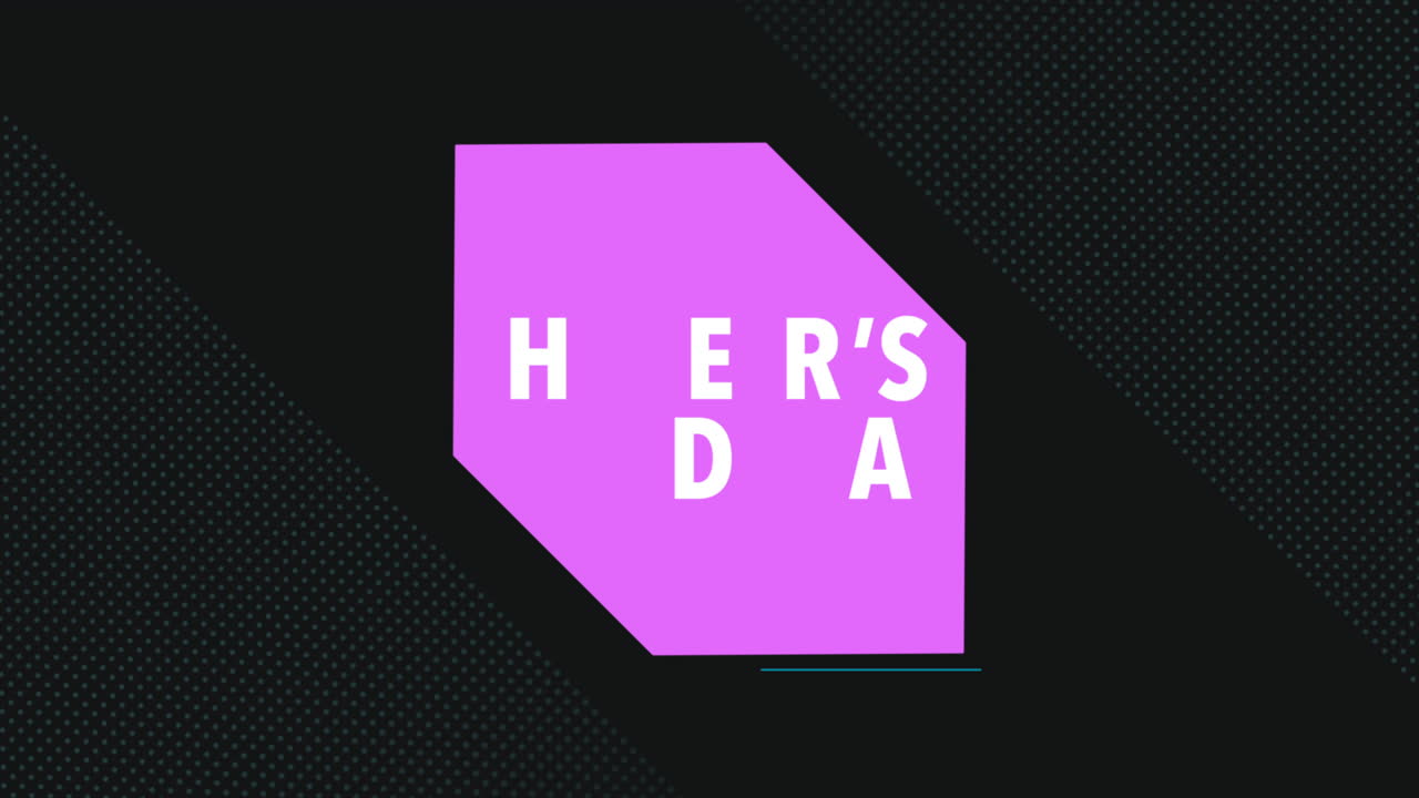 día de la madre con hexágono rosa en gradiente de moda