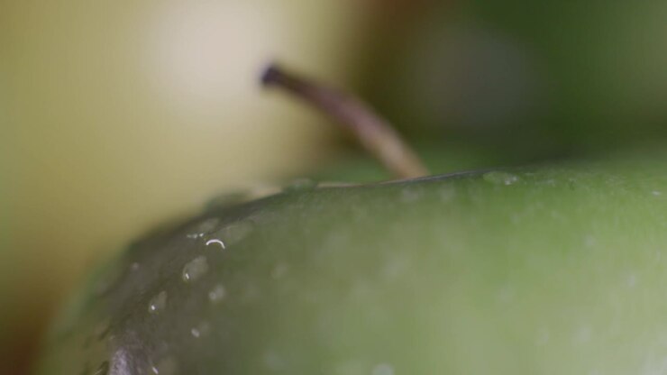 A Fresh Apples With Water Drops For A Healthy Diet - Closeup Shpt