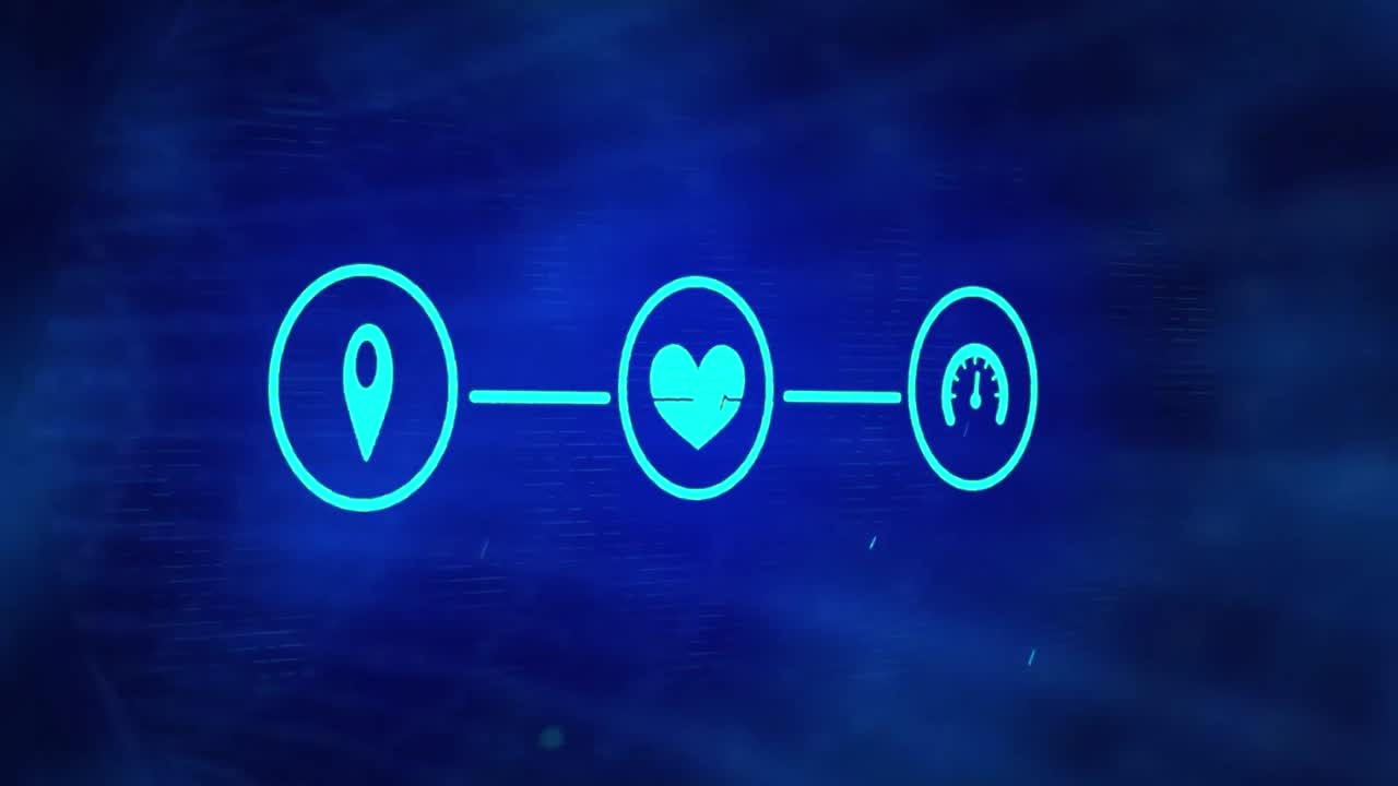 iconos de red de conexión contra el túnel