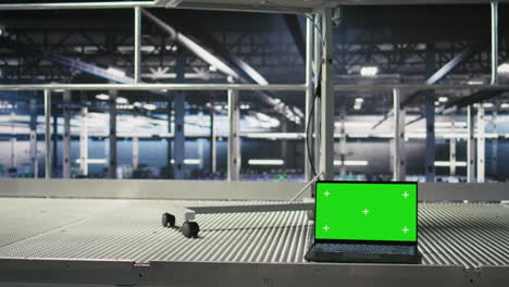 isolated screen laptop automating supercomputers hardware inside server hub