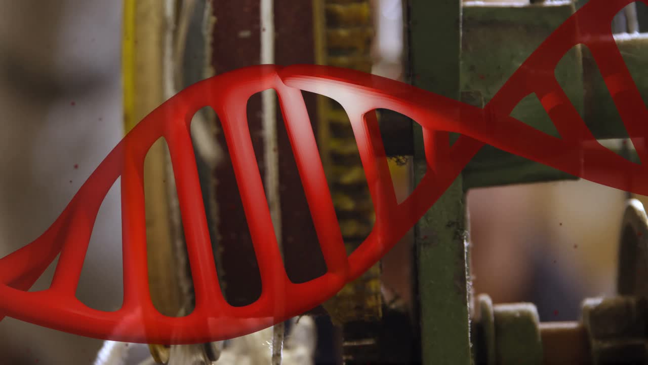 메커니즘에 대한 dna 스트랜드의 애니메이션