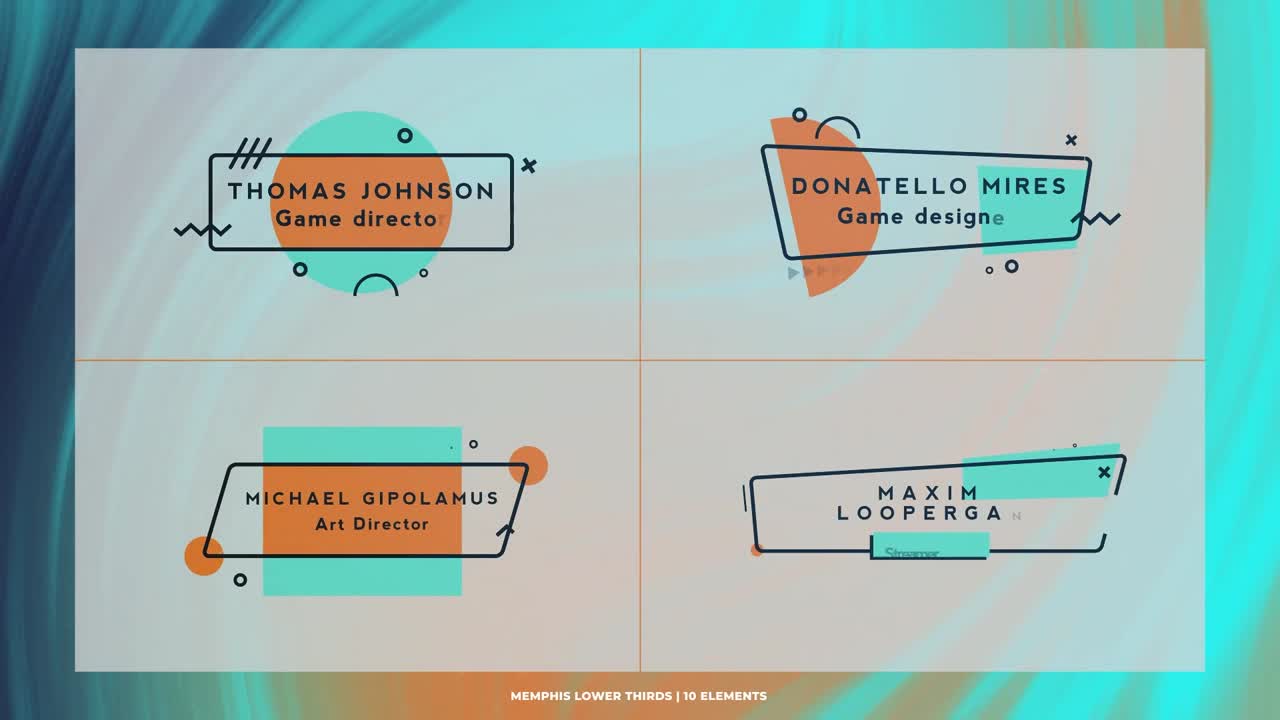 Memphis Lower Thirds for After Effects