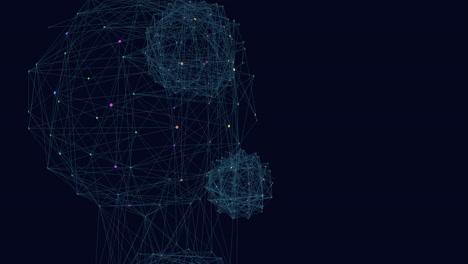 interconnected lines and dots mapping a complex network