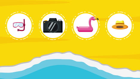 vacaciones de verano, animación de video 4k