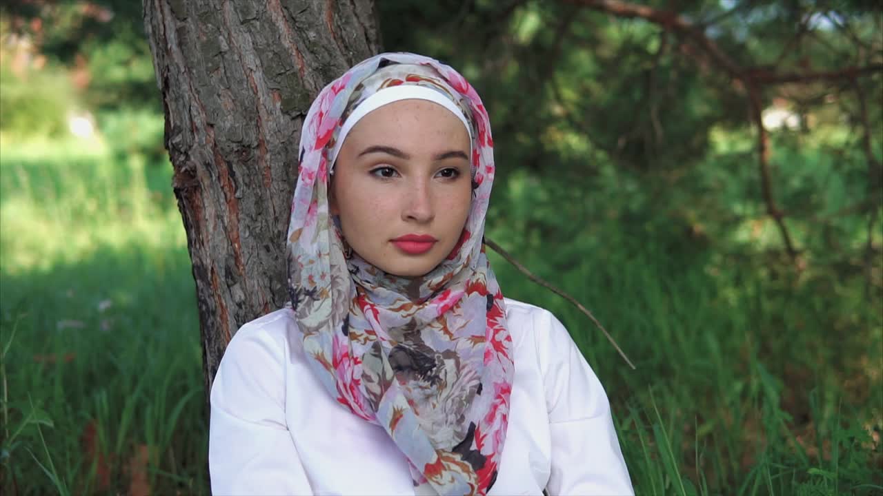 Young Woman in Hijab, Outdoors