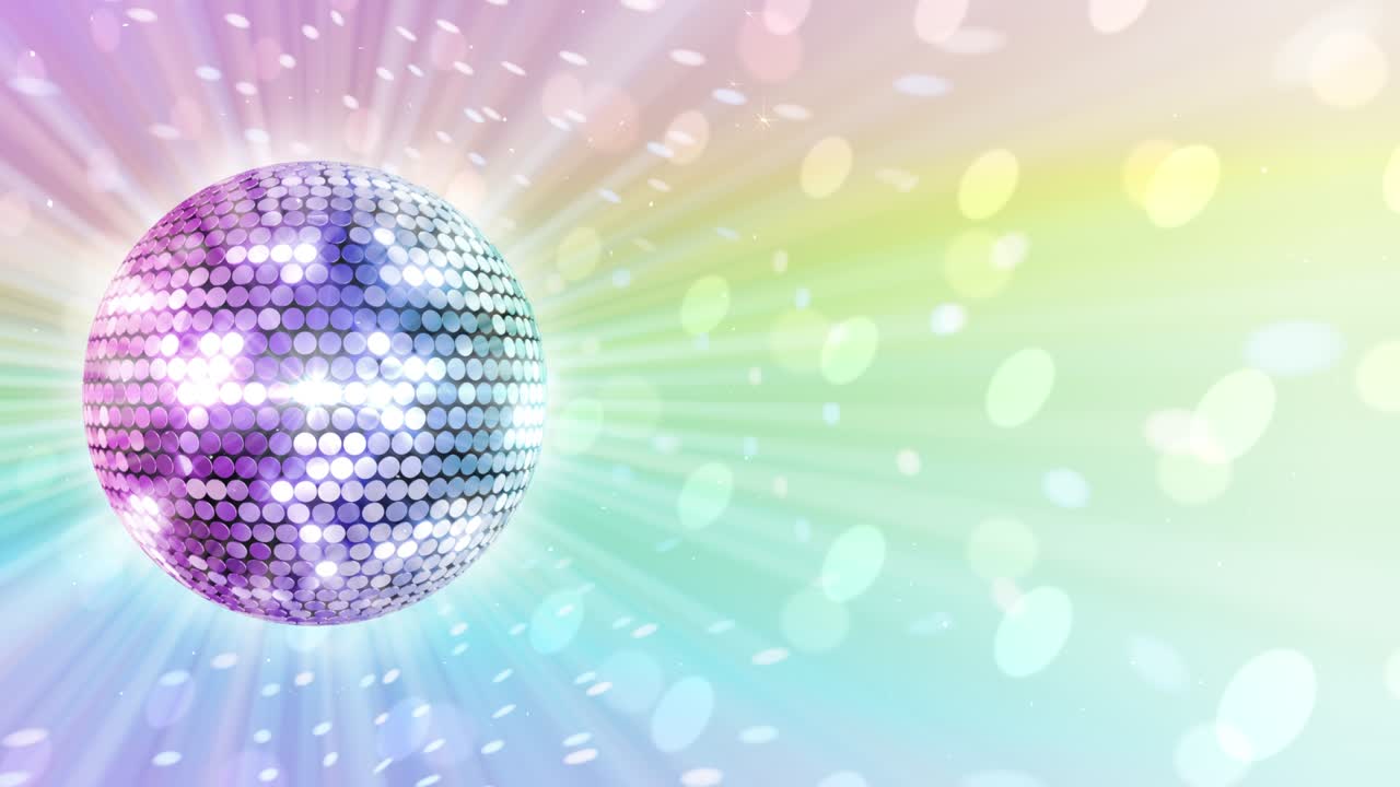 Mirror Ball Disco Lights Club Dance Party Glitter Background