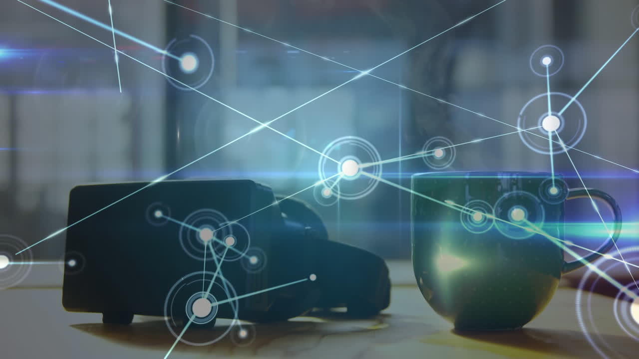 red a través de la interfaz de realidad virtual.