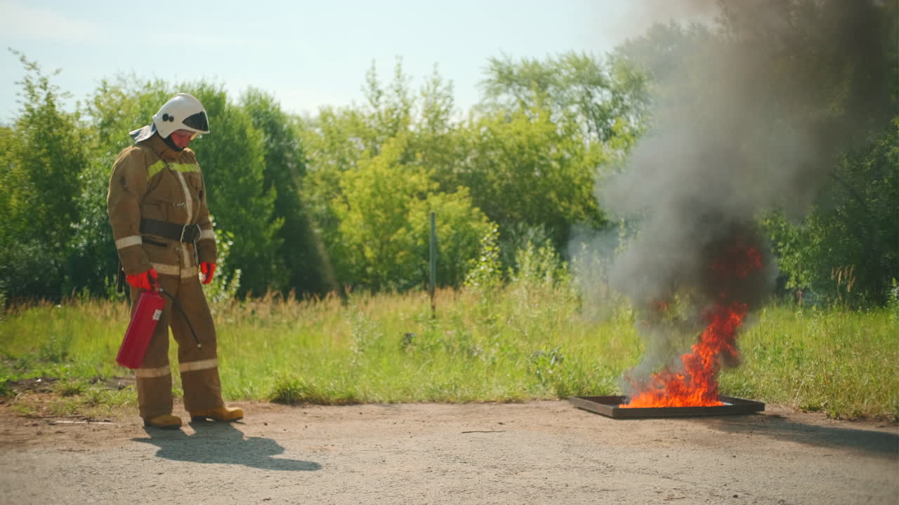 ejercicio de entrenamiento de bomberos