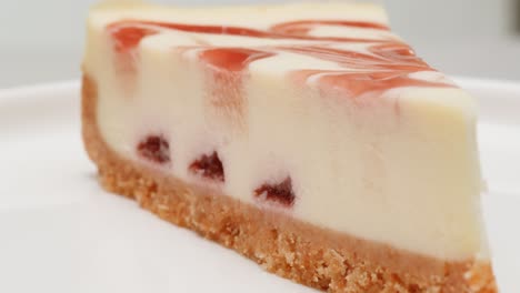 slice of strawberry cheesecake
