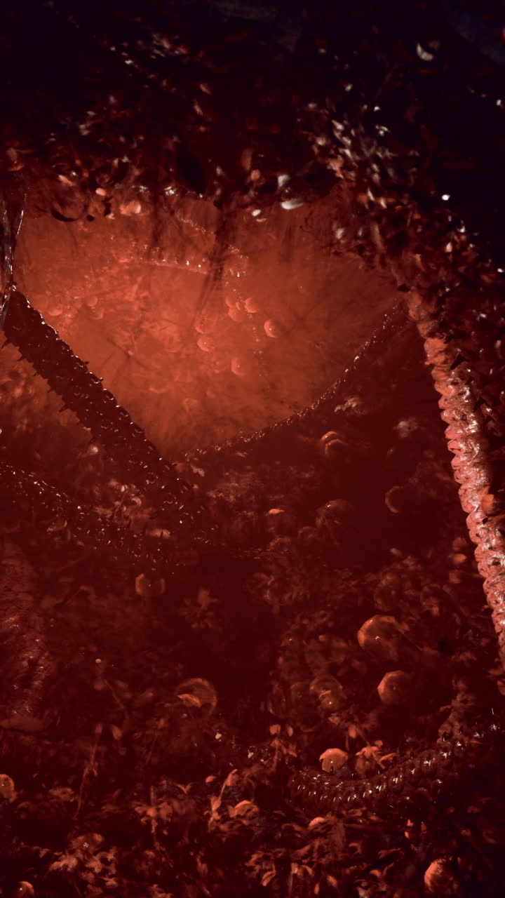 Esplora un'intricata e inquietante caverna sotterranea piena di colori vivaci