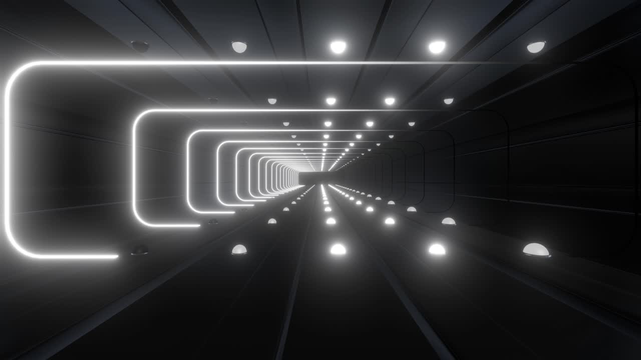 el túnel de neón futurista