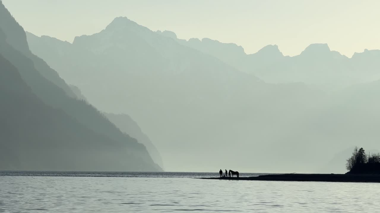 Nature outdoor horse riding outside Lake Walen Walensee Switzerland Swiss mountains highlights