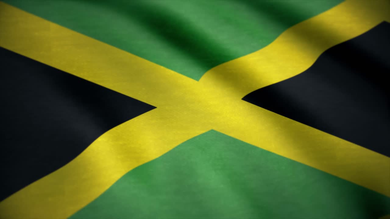 Waving Jamaican Flag