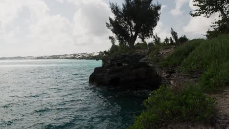 Aussichtspunkt-Vom-Admiralty-House,-Bermuda-Northshore-Küste