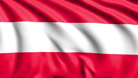 flag of austria with fabric structure in the wind (loopable)