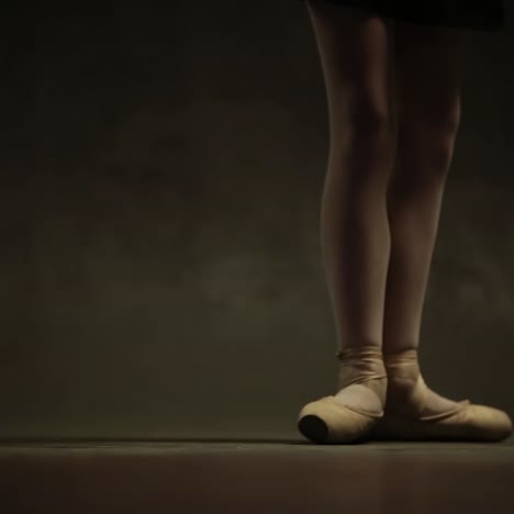 joven bailarina posando en el estudio