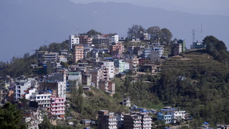 Nepal,-Himalayas,-rural-village-high-in-the-mountains