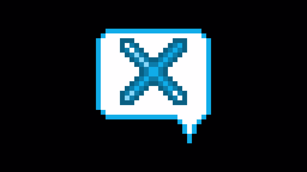 Pixel art animation icon speech bubble cross mark (2)