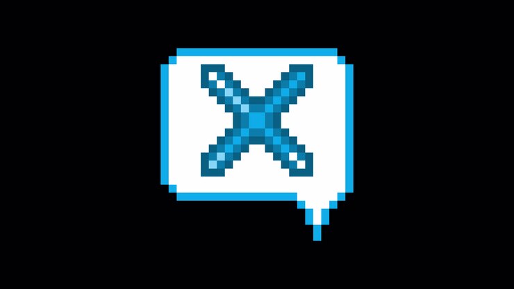 Pixel art animation icon speech bubble cross mark (2)