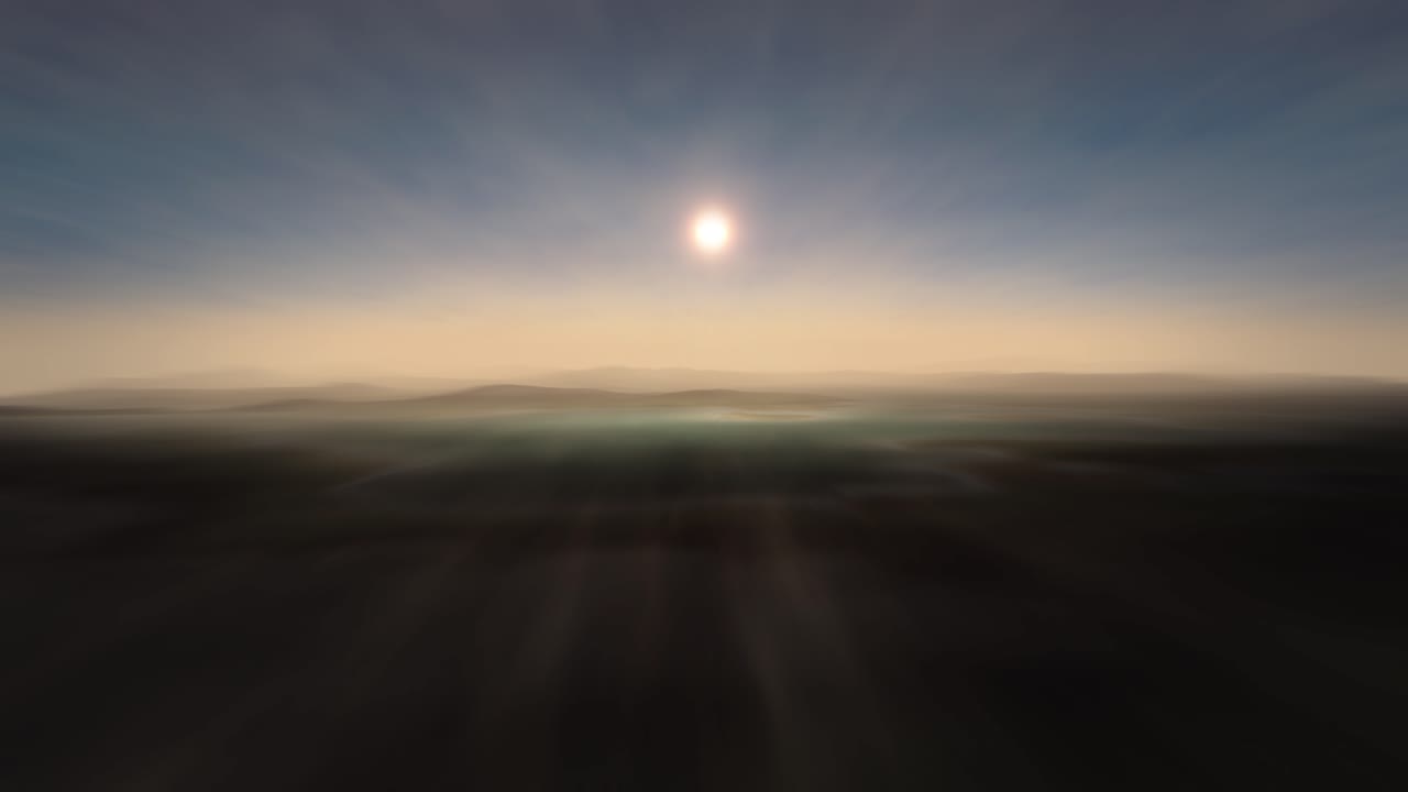 volando por encima de las montañas del planeta tierra