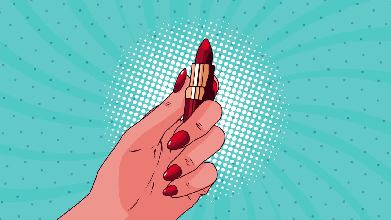 mujer con lápiz labial rojo