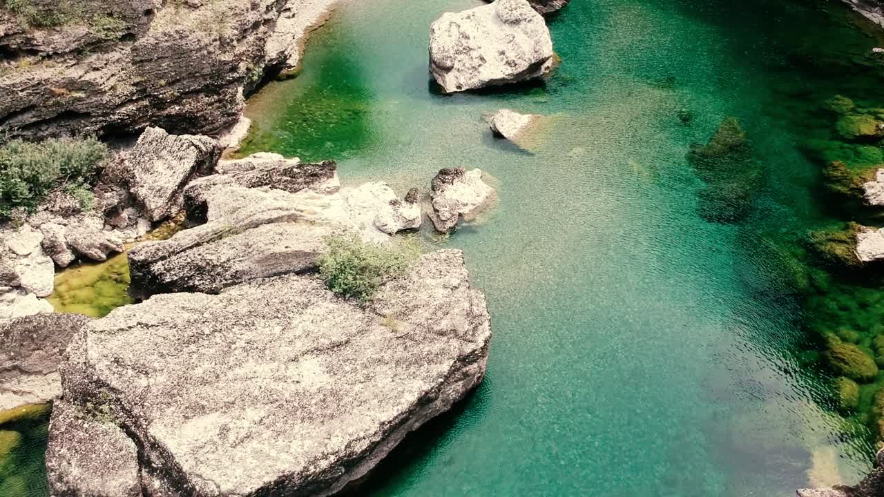 MONTENEGRO CLEAR RIVER WATER DRONE AERIAL