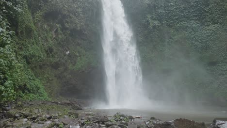 majestic waterfall in lush tropical forest