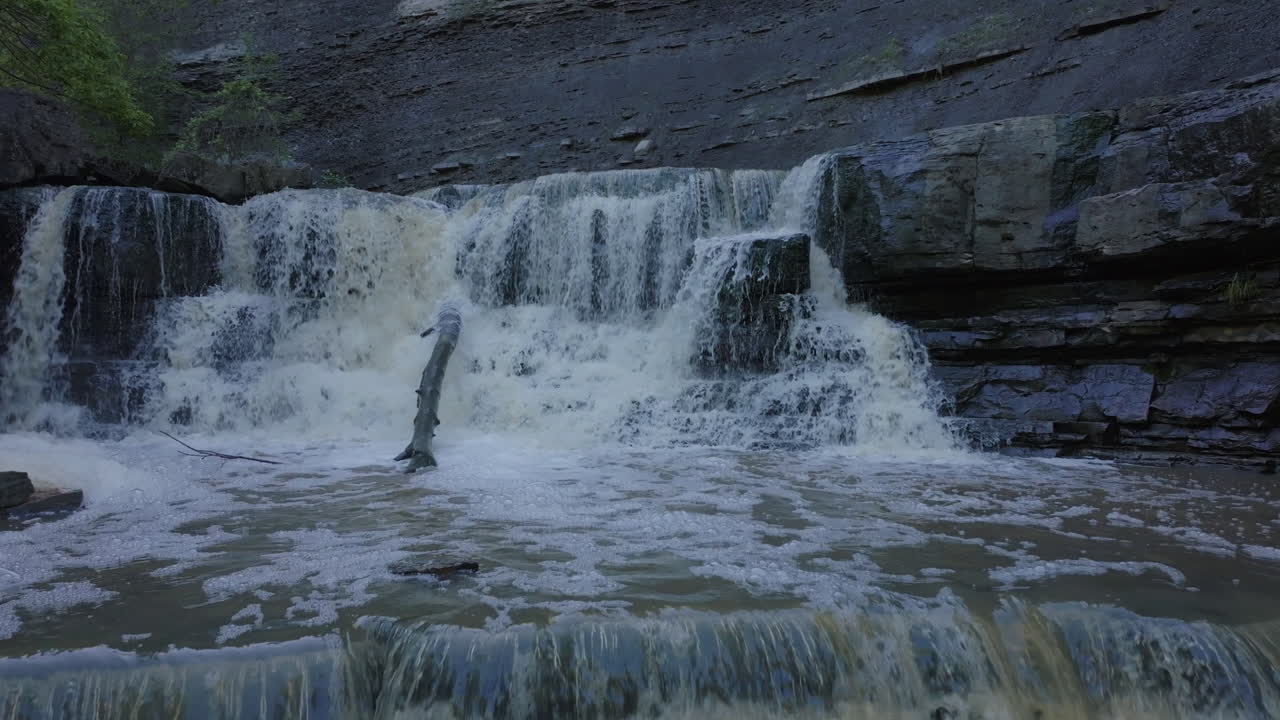 Rockway Falls, Ontario, Canada, showcasing a peaceful waterfall cascading over rocks